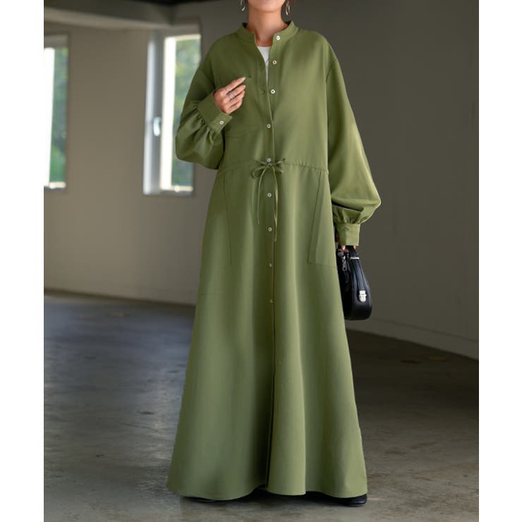 オリーブ | ワンピース シャツ 洗濯機 | HUG.U