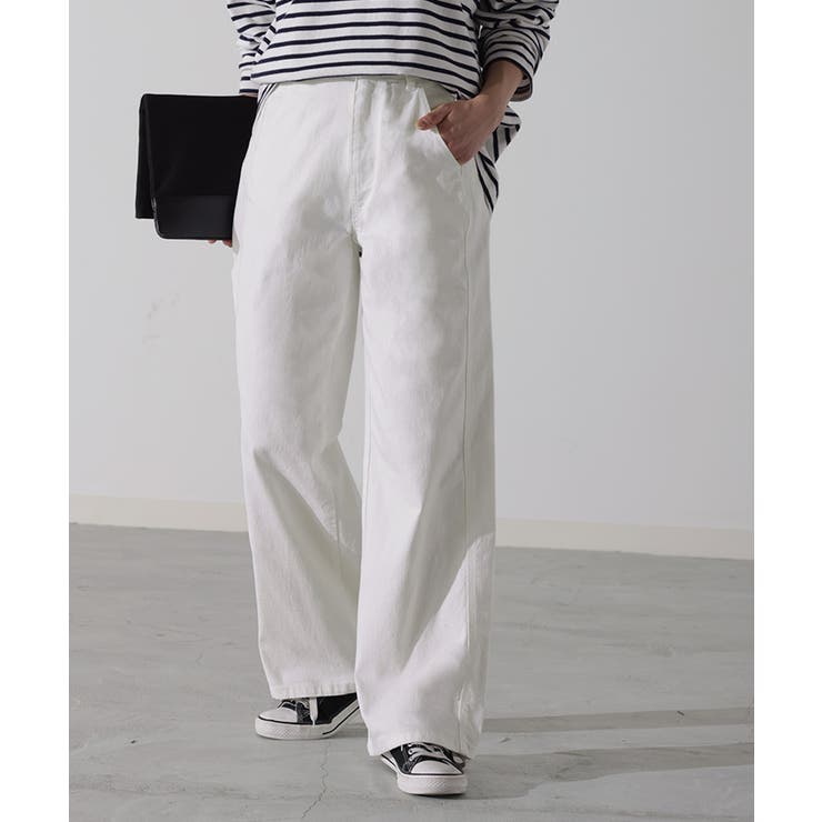 ホワイト | デニム 新感覚 多重ステッチ | HUG.U