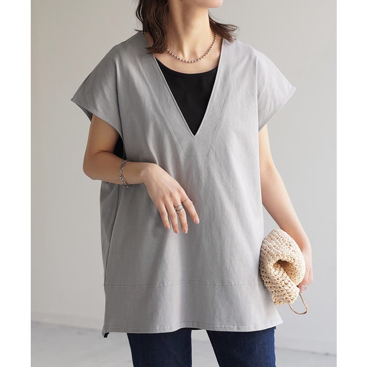 アースグレー | Tシャツ カットソー レディース | HUG.U