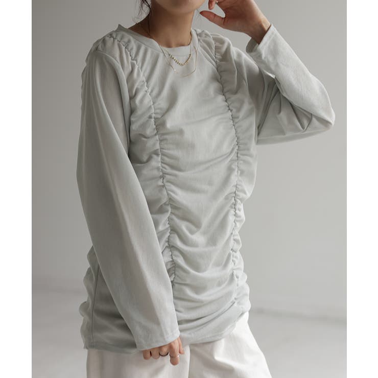 ブルーグレー | トップス シアーインナー レイヤード | HUG.U