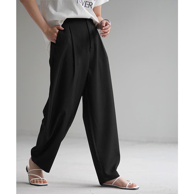 ブラック | パンツ レディース タック | HUG.U