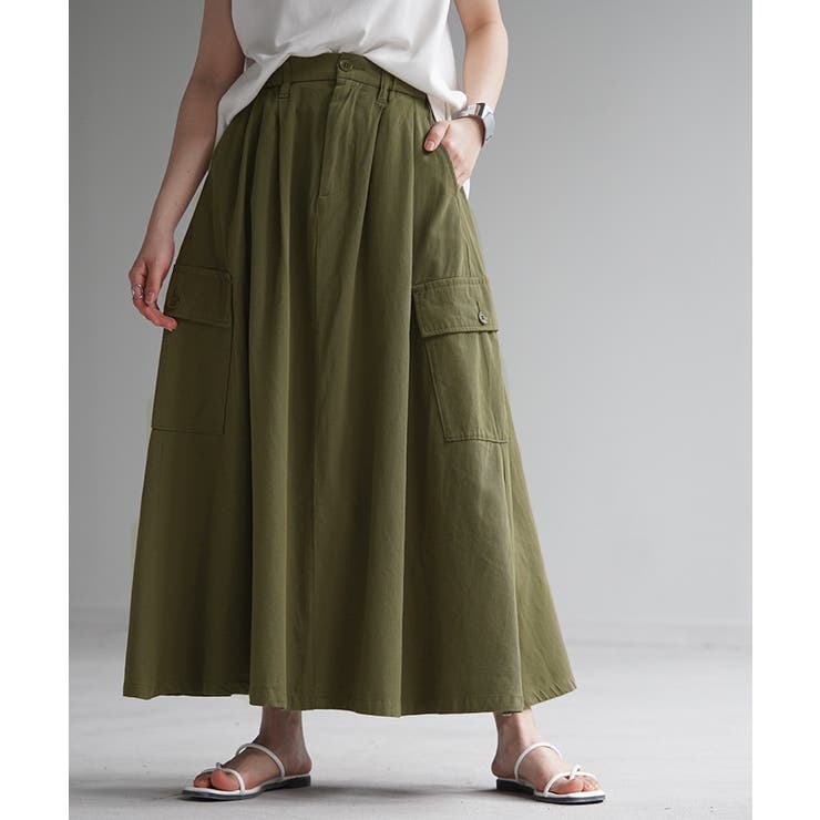 カーキ | スカート ロング カーゴ | HUG.U