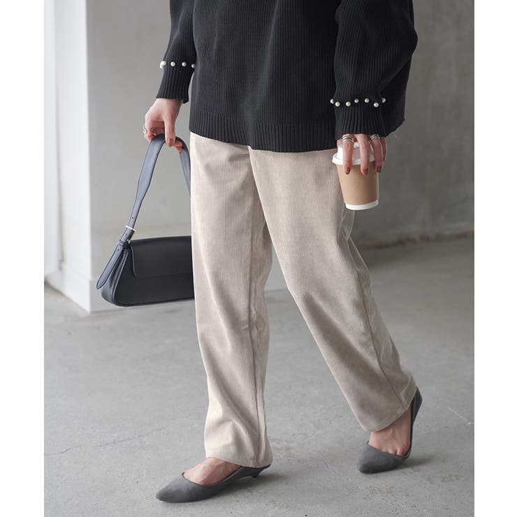 グレージュ | パンツ ワイド レディース | HUG.U