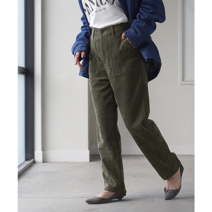 カーキ | パンツ ワイド レディース | HUG.U