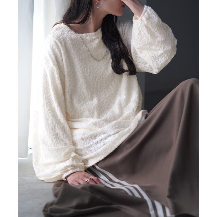 ホワイト | Tシャツ ロンT シアー | HUG.U