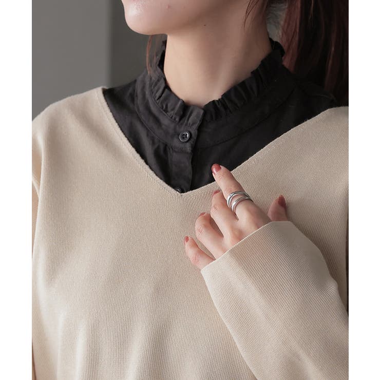 ブラック | つけ襟 レイヤード レディース | HUG.U