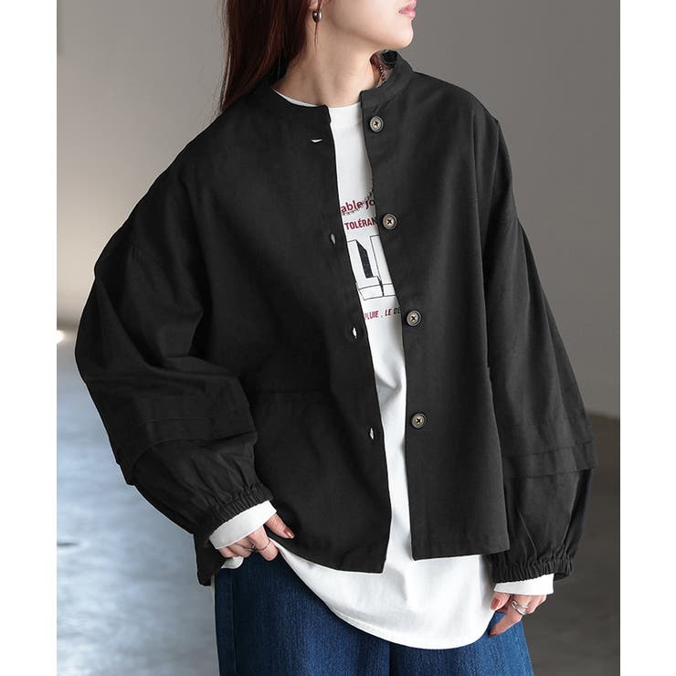 ブラック | アウター ブルゾン レディース | HUG.U