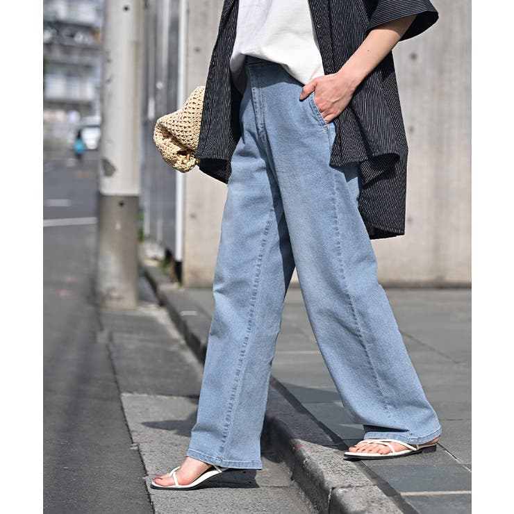 ユーズドブリーチ | デニム パンツ UVカット | HUG.U