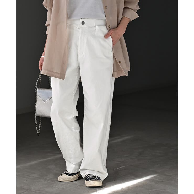 ホワイト | デニム パンツ UVカット | HUG.U