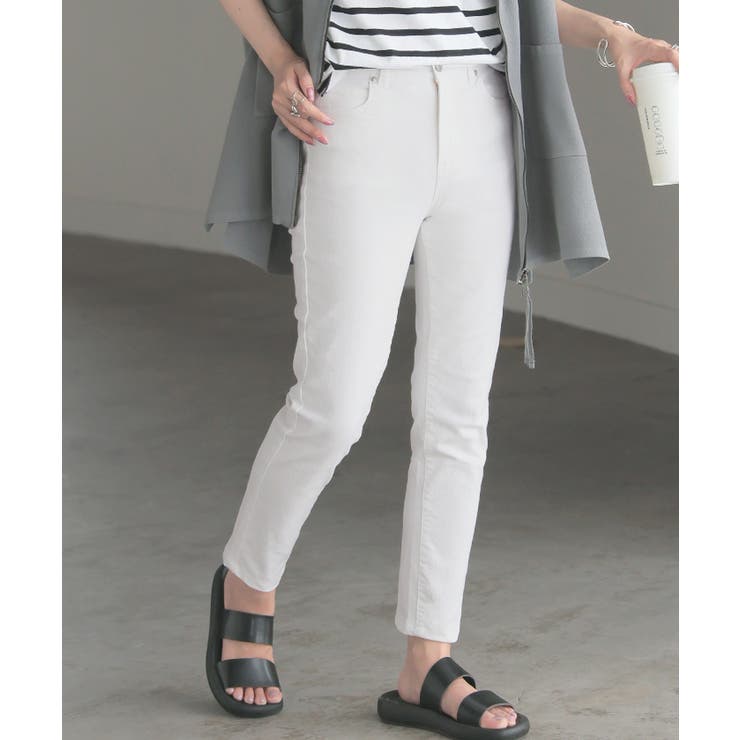 ウォッシュホワイト | デニム パンツ UVカット | HUG.U