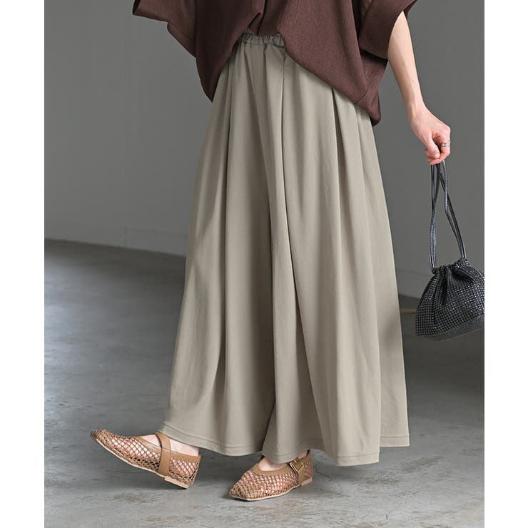 グレージュ | パンツ ワイド 接触冷感 | HUG.U