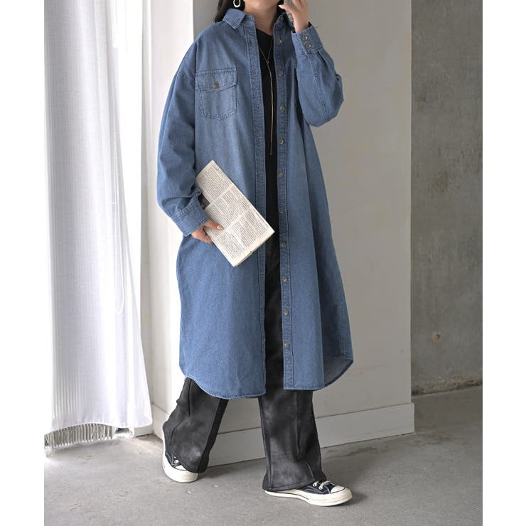 ブルー | ワンピース シャツ デニム | HUG.U