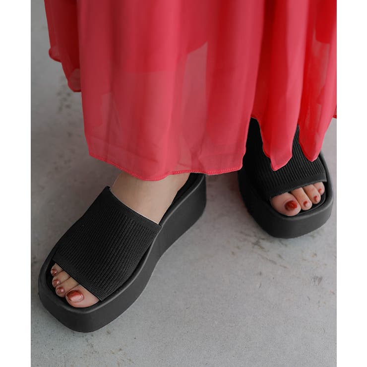 ブラック | サンダル 厚底 サンダル | HUG.U