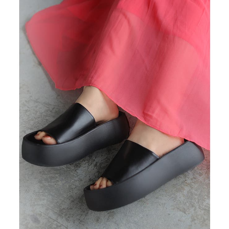 ブラック | サンダル 厚底 サンダル | HUG.U