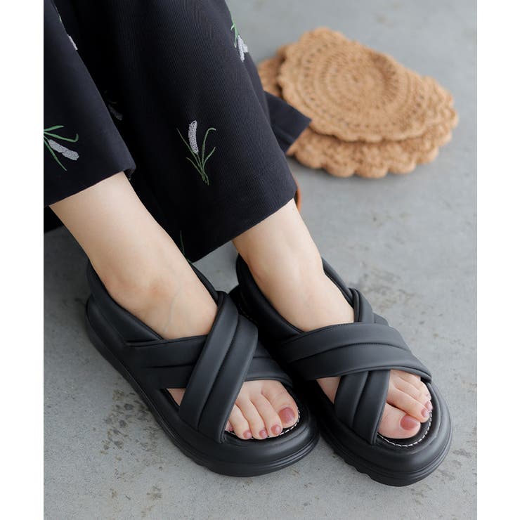 ブラック | サンダル 厚底 シューズ | HUG.U