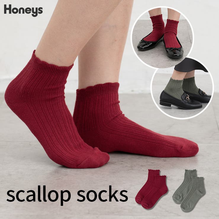 靴下 ソックス クルー丈 | Honeys | 詳細画像1 