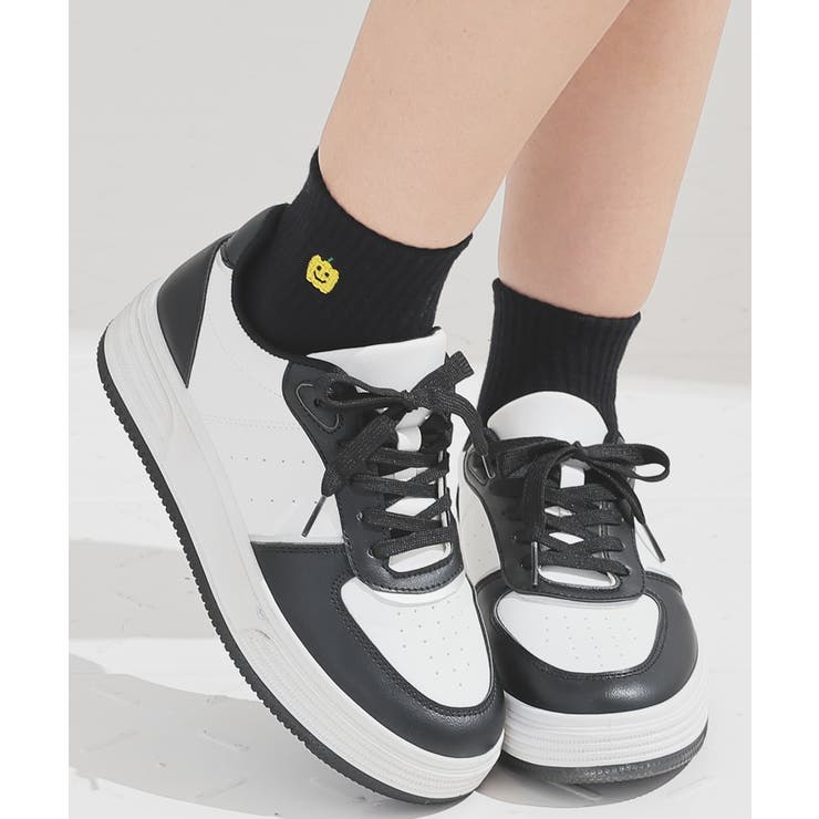 クロ／パプリカ | 靴下 ソックス ショート丈 | Honeys