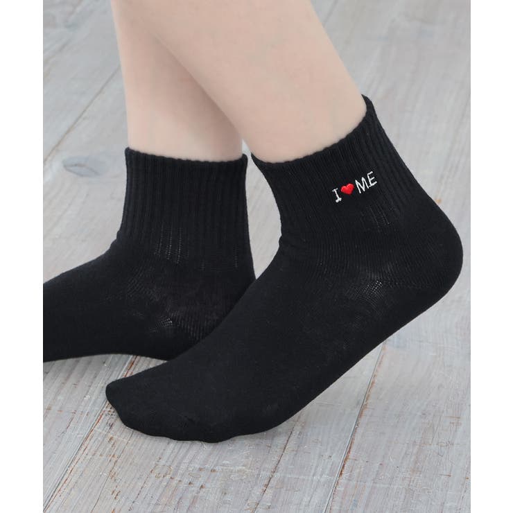 クロ／ロゴ | 靴下 ソックス ショート丈 | Honeys