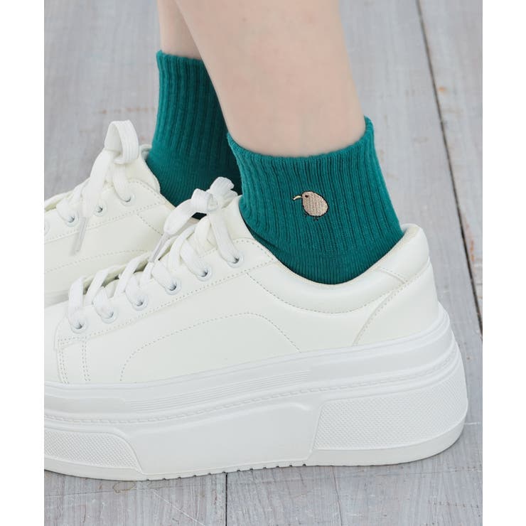 ミドリ／キーウィ | 靴下 ソックス ショート丈 | Honeys