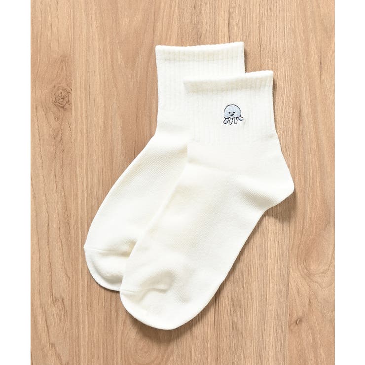 オフ／くらげ | 靴下 ソックス ショート丈 | Honeys