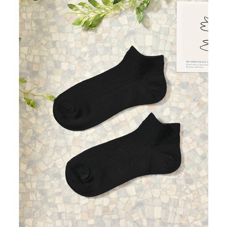 ブラック | 靴下 ソックス くるぶし丈 | Honeys