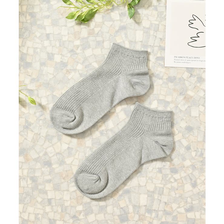 杢グレー | 靴下 ソックス くるぶし丈 | Honeys