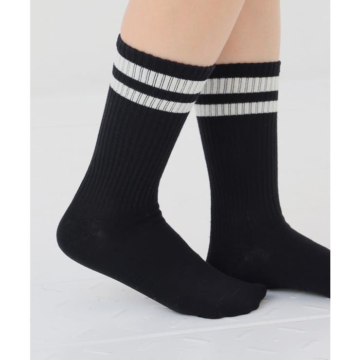 クロ×オフ | 靴下 ソックス ハイクルー丈 | Honeys