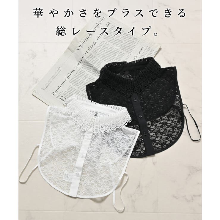 付け衿 レース 花柄 | Honeys | 詳細画像2 