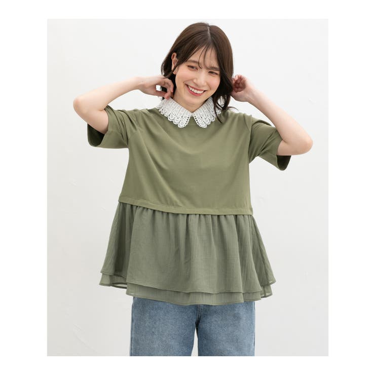 付け衿 レース 花柄 | Honeys | 詳細画像5 
