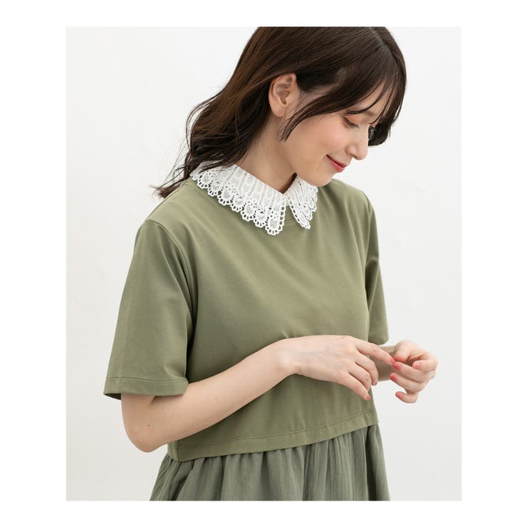 付け衿 レース 花柄 | Honeys | 詳細画像6 
