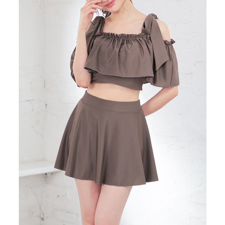 水着 上下2点セット オフショルダー[品番：HNSW0010945