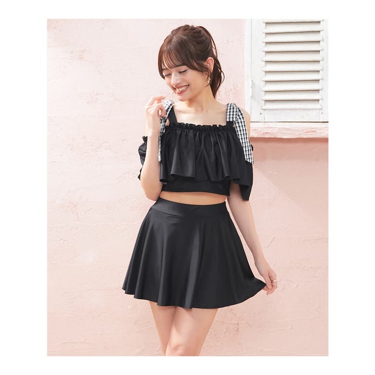水着 ２点セット 肩リボン | Honeys | 詳細画像10 