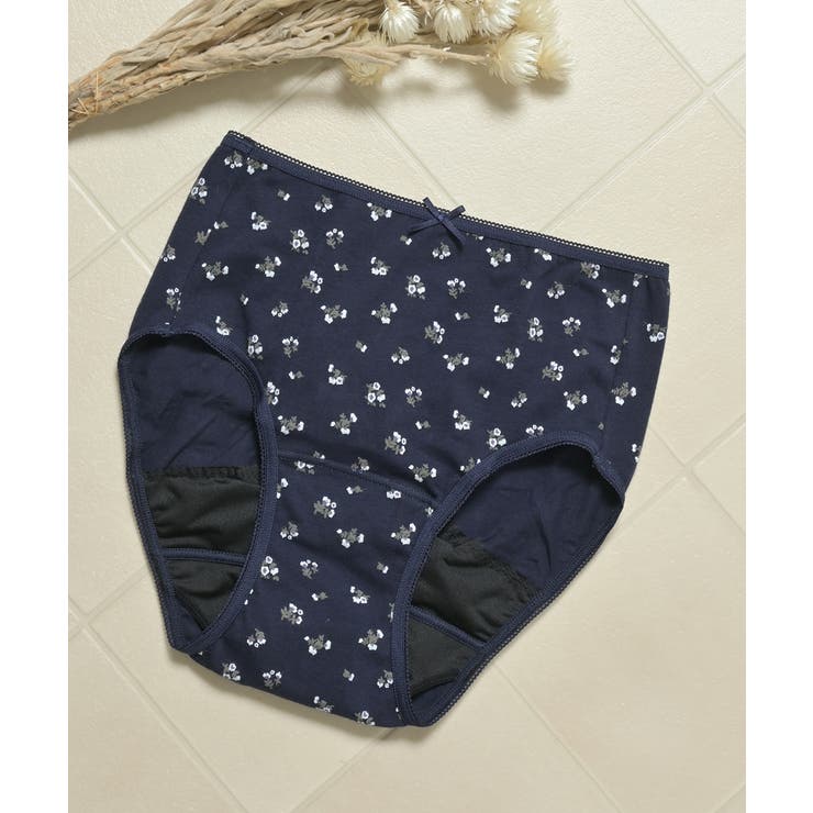 コン花柄 | ショーツ サニタリーショーツ深め 防水 | Honeys