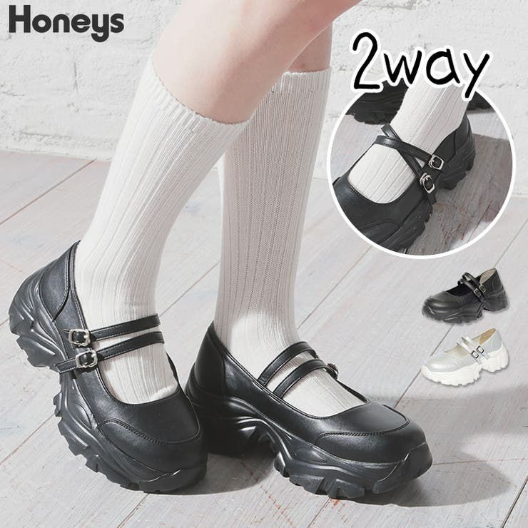 靴 シューズ ダブルベルトシューズ | Honeys | 詳細画像1
