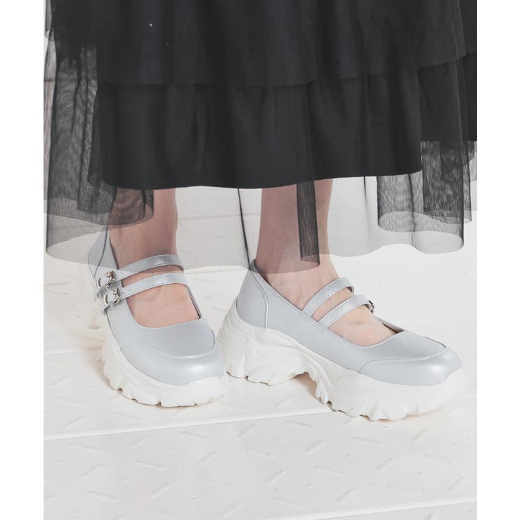 シルバー | 靴 シューズ ダブルベルトシューズ | Honeys