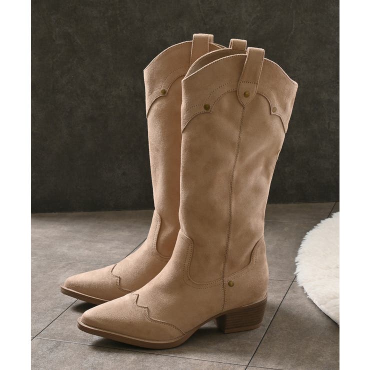 ベージュスエード | ブーツ 靴 シューズ | Honeys