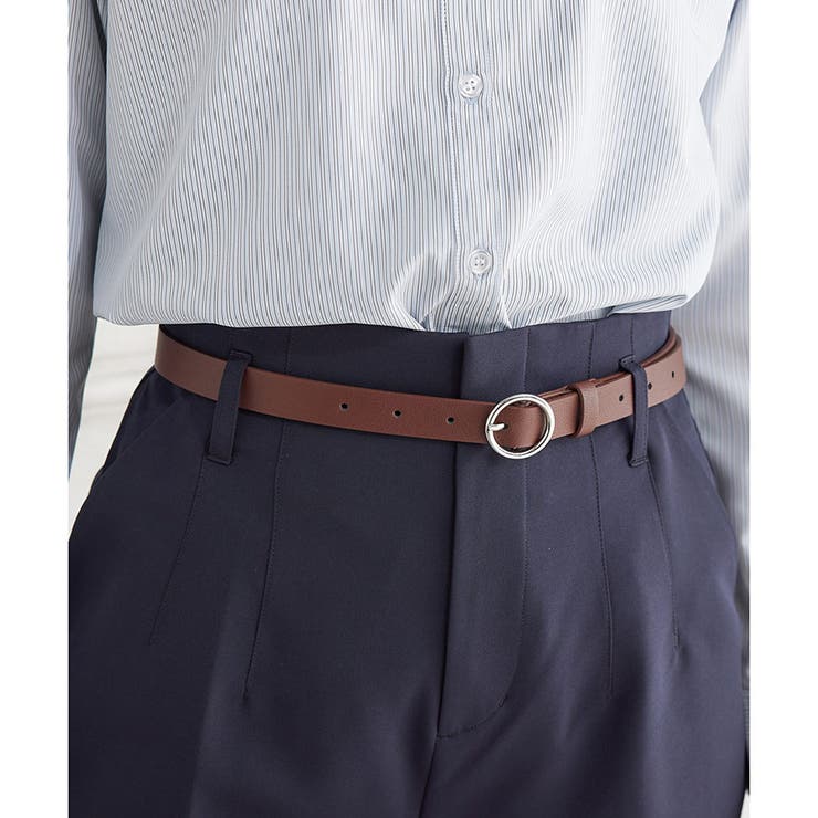 ブラウン | ベルト ナローベルト フェイクレザー | Honeys