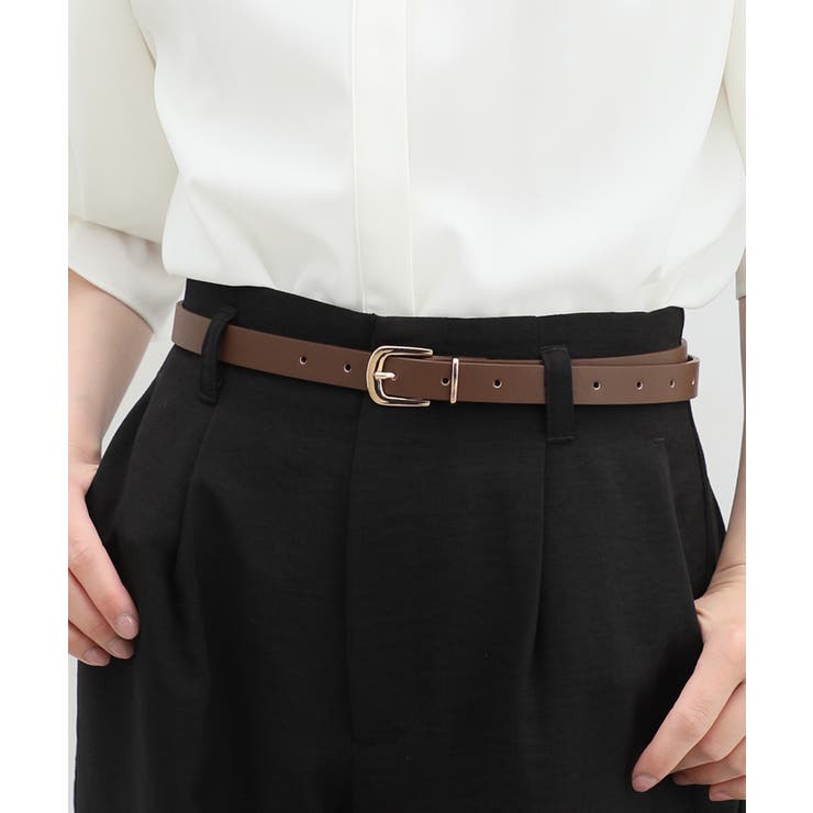 ダークブラウン | ベルト レディース 黒 | Honeys