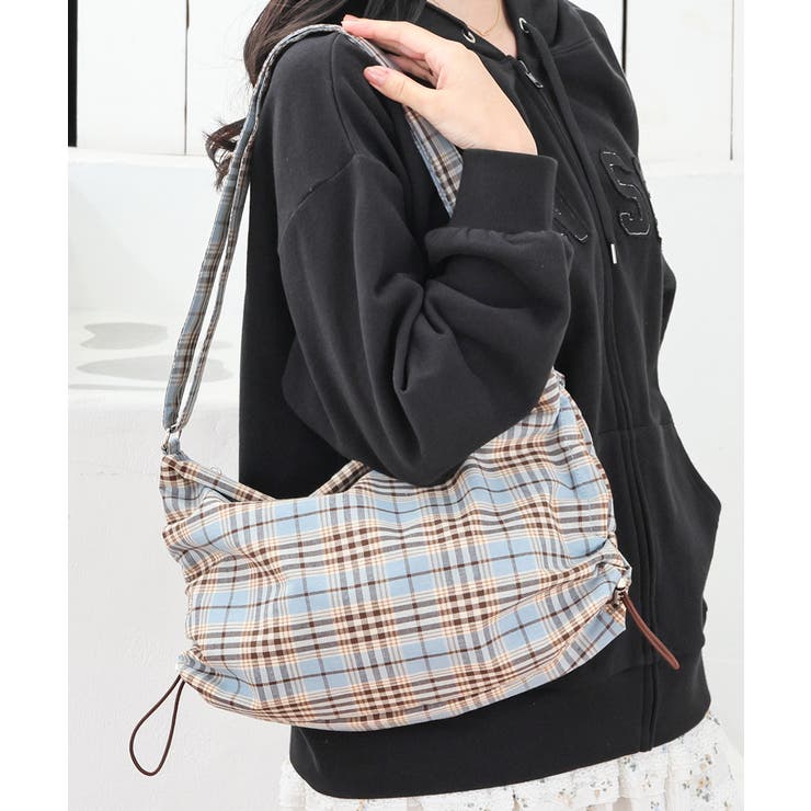 ブルー×チャ | ショルダーバッグ バッグ 鞄 | Honeys