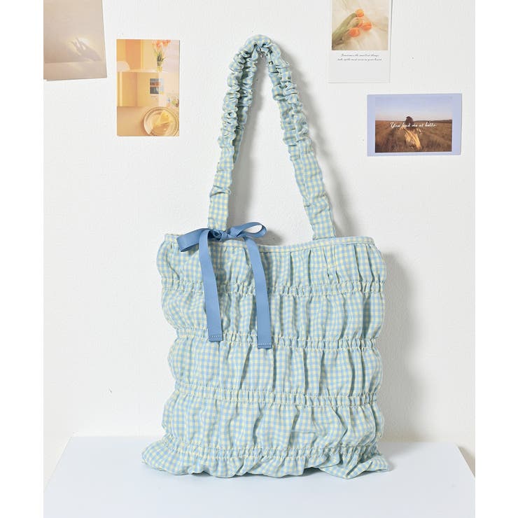 イエローチェック | トートバッグ バッグ 鞄 | Honeys