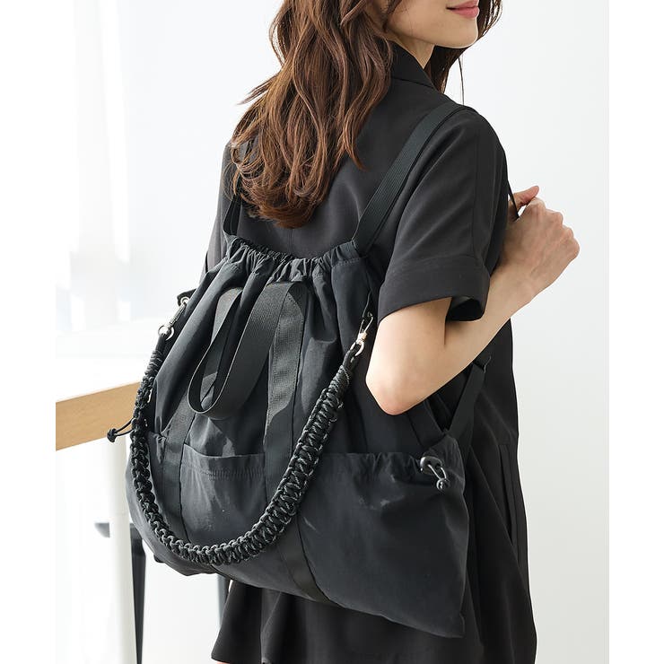 ブラック | ナップザック リュック バッグ | Honeys