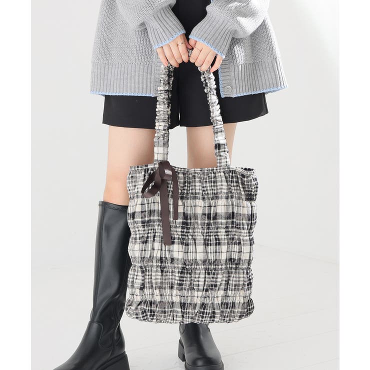 クロチェック | トートバッグ バッグ 鞄 | Honeys