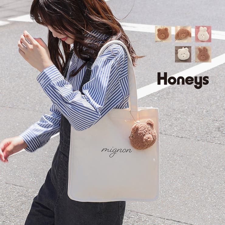 鞄 トートバッグ キャンバス[品番：HNSW0006143]｜Honeys（ハニーズ
