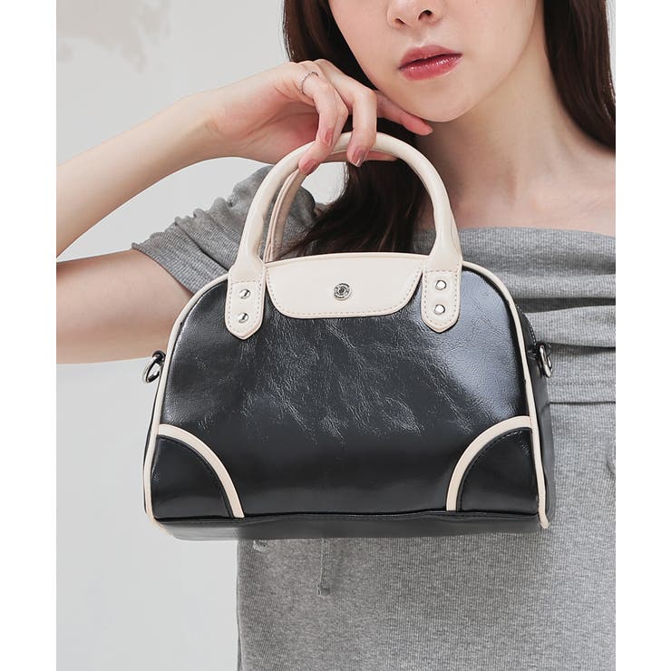 クロ×ベージュ | ハンドバッグ バッグ 鞄 | Honeys