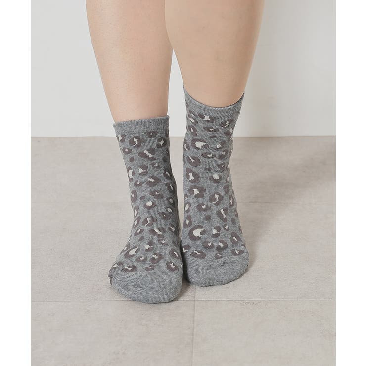 杢グレー | 靴下 ソックス クルー丈ソックス | Honeys