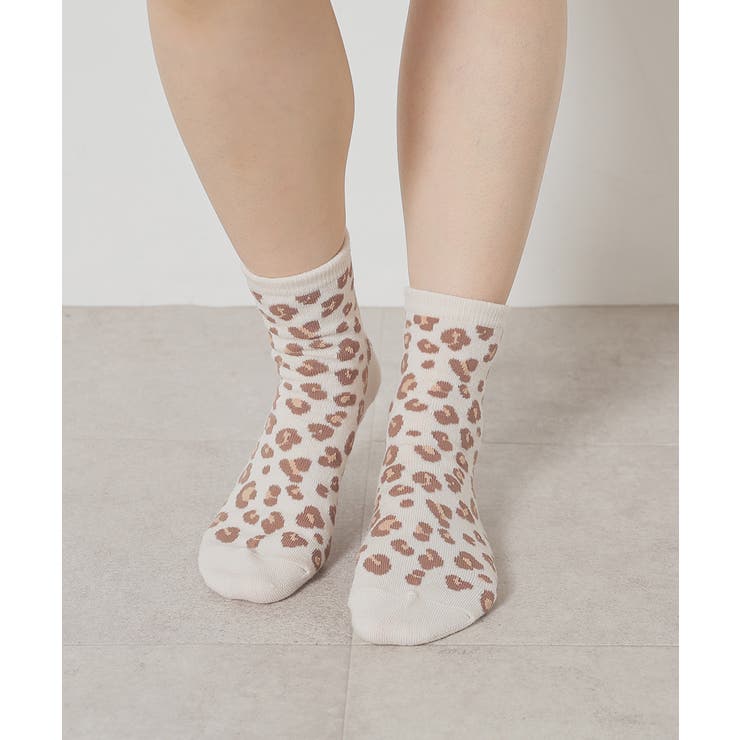 ベージュ | 靴下 ソックス クルー丈ソックス | Honeys