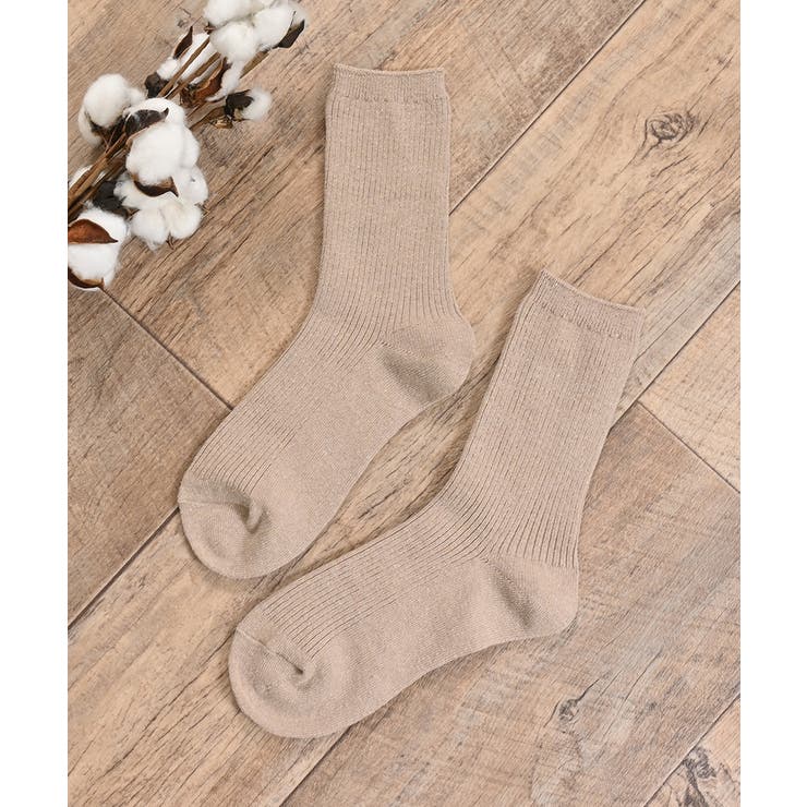 杢ベージュ | 靴下 ソックス ハニぽか | Honeys