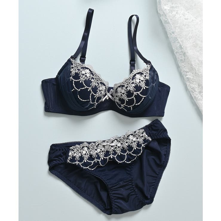 ネイビー | 下着 アンダーウェア ブラセット | Honeys