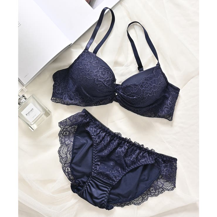 ライトネイビー | 下着 アンダーウェア ブラセット | Honeys