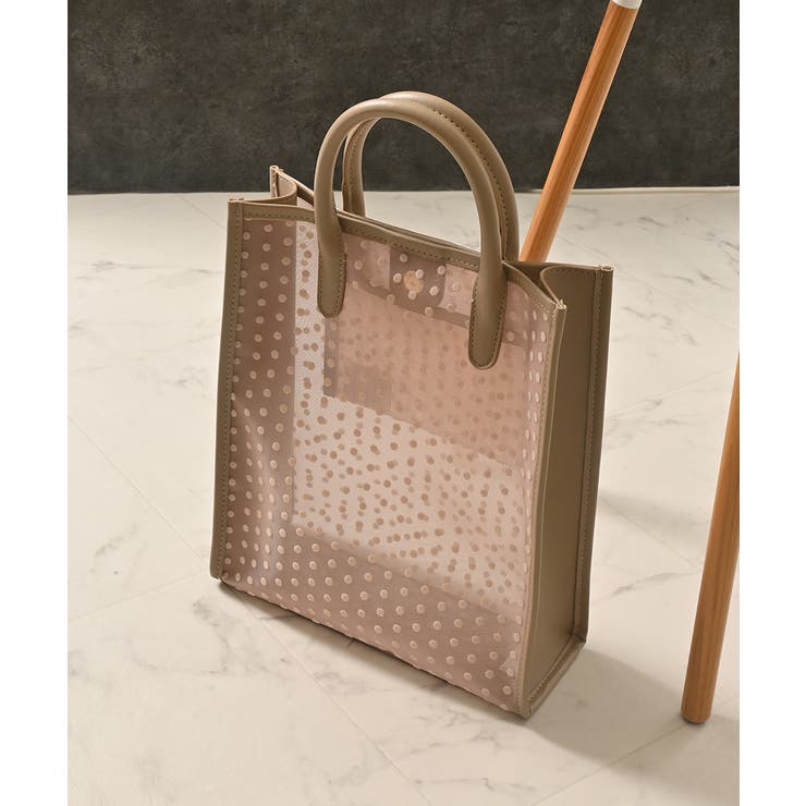 ベージュ水玉 | ハンドバッグ バッグ 鞄 | Honeys